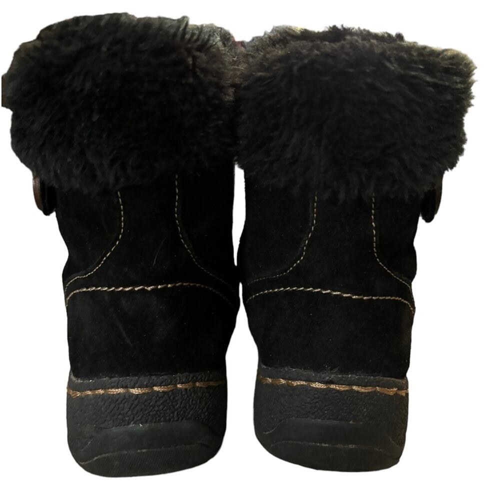 BareTraps Elexa Leather Boots Women’s Size 6 M Faux Fur Ankle Winter Warm Zip - Picture 6 of 14
